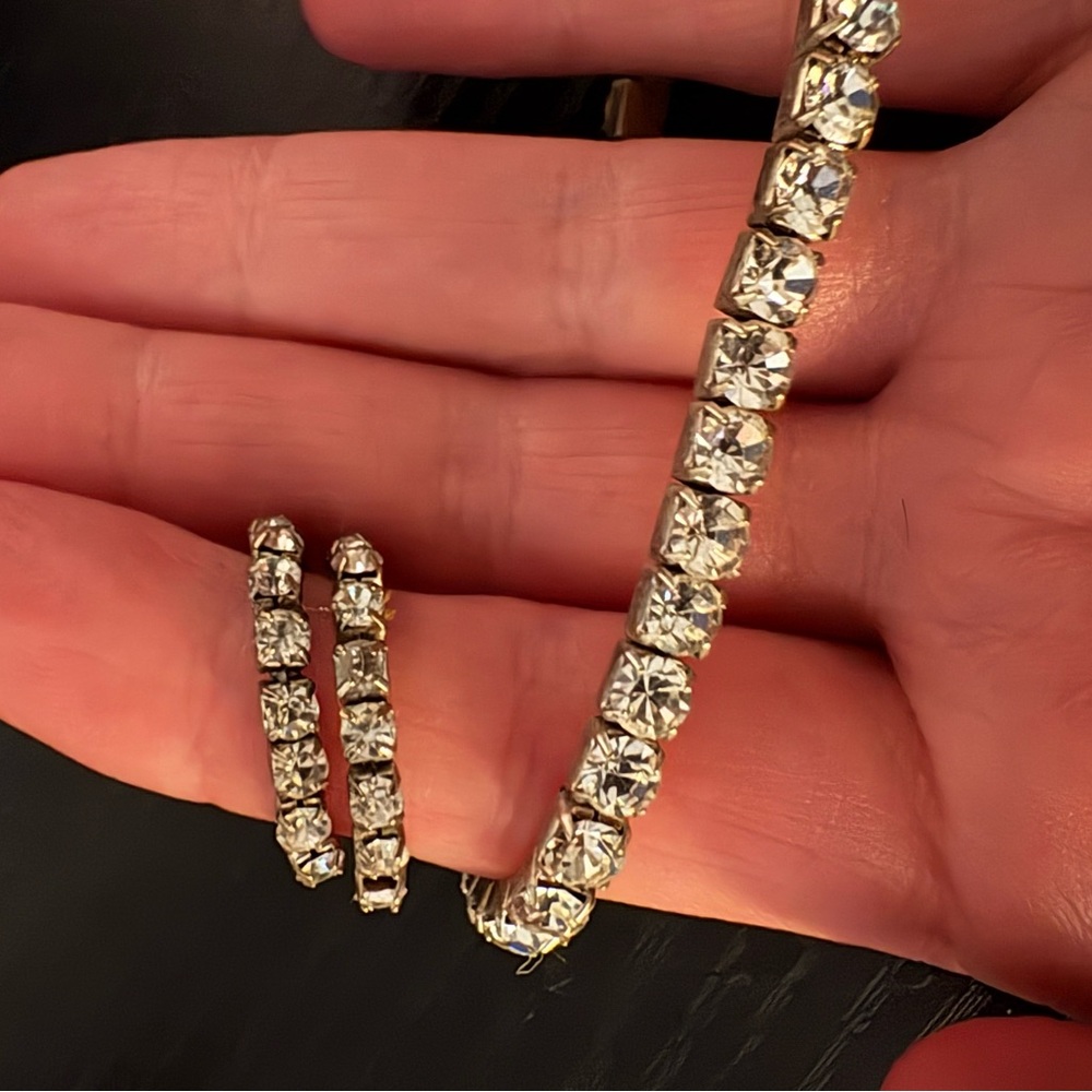 Rhinestone bracelet and rings bundle - Picture 2 of 4